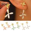Layered Floral Studs 1 Pair Stud Earrings Double-Layered Three-Dimensional Flower