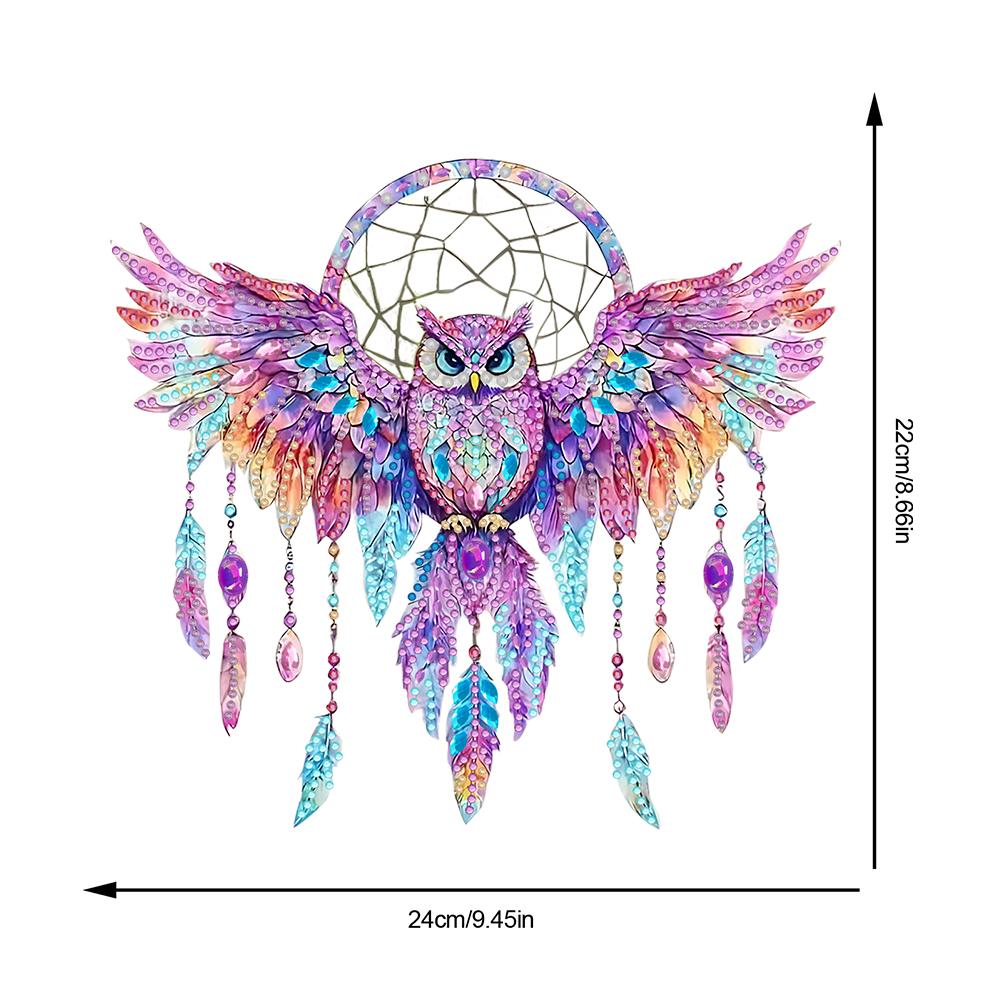 Pióro Łapacz Snów Cyrkonie Diamentowe Wisiorki Diamentowa Mozaika Ozdoby Diamentowa Mozaika Wiszący Wisiorek do Rękodzieła Artystycznego