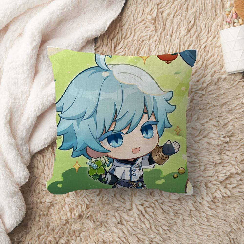 Chongyun Genshin Impact Cushion Cover Inches Farmhouse Decor Home Throw Pillow Covers for Couch Decorations