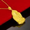 New Arrival 3D Gold Avalokitesvara Pendant Men Women Jewelry Quality Silver 925 Box Chain Necklace Male Blessing Accessories