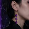 Dark Style Accessories 1 Pair Acrylic Halloween Earrings for Women Triple Skulls Drop Dangle Cosplay Party Jewelry Earrings Gothic Gifts Holiday
