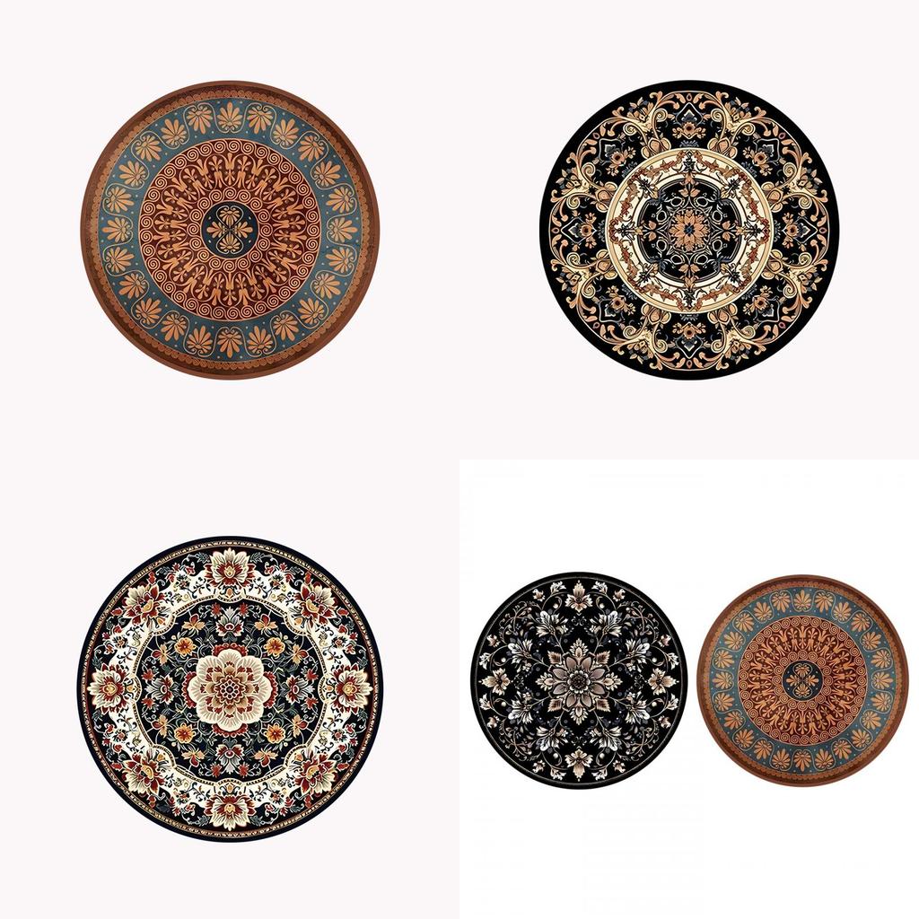 Bohemian Luxury Insulated Coaster Set With Rubber Material For Home Dining Decor