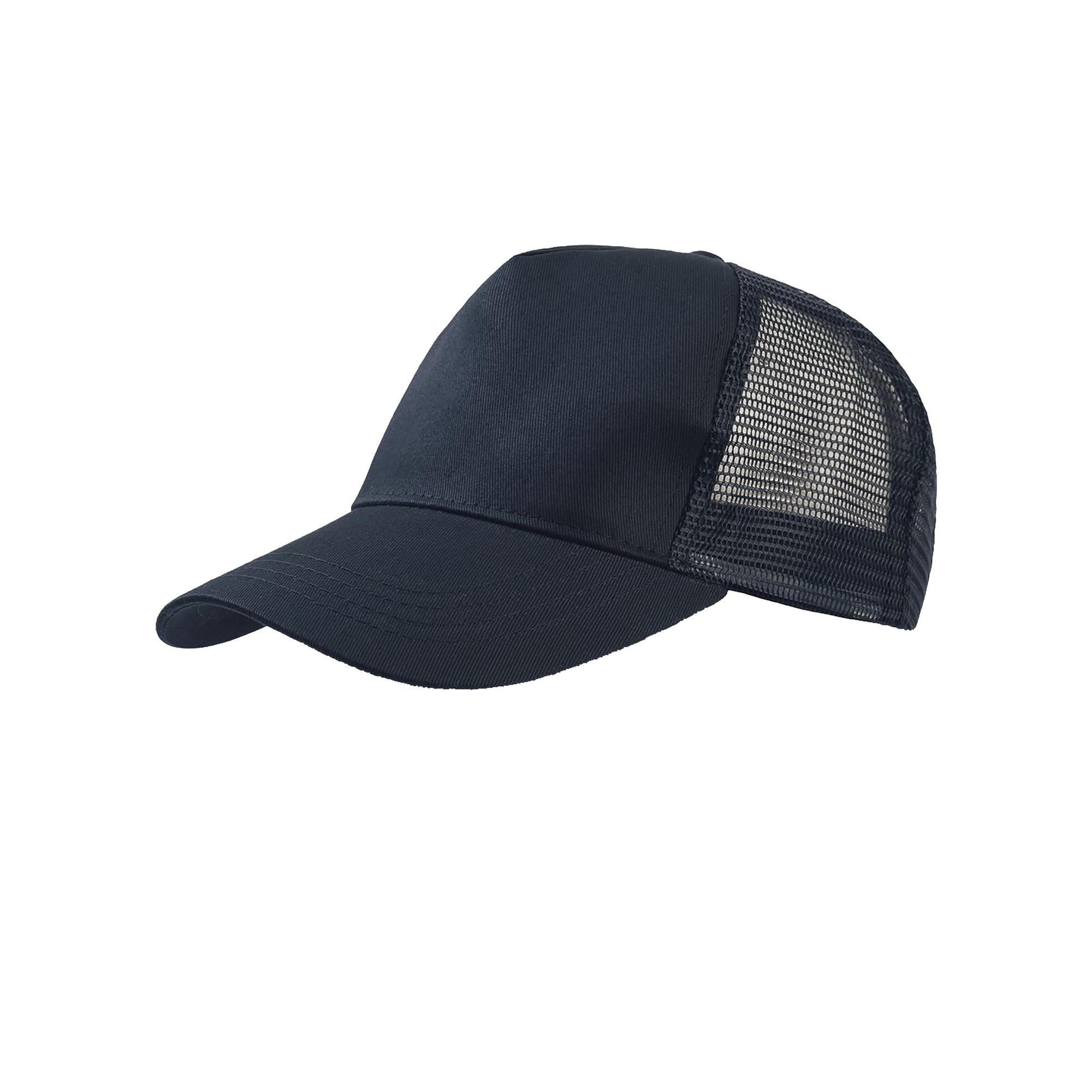 Atlantis Gorra trucker de 5 paneles de algodón rapero One Size azul oscuro
