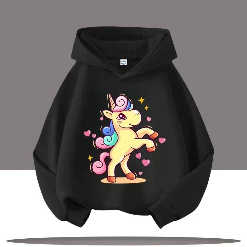 2025 New Best-selling Unicorn Cartoon Children's Clothes Fashionable Warm Sweaters for Boys Girls in Autumn and Winter