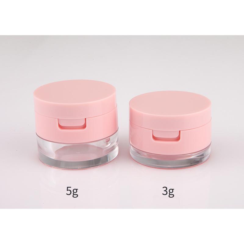 In-Stock Cosmetic Flip-Top Mini Powder Case, 3g/5g Capacity for Setting or Blush