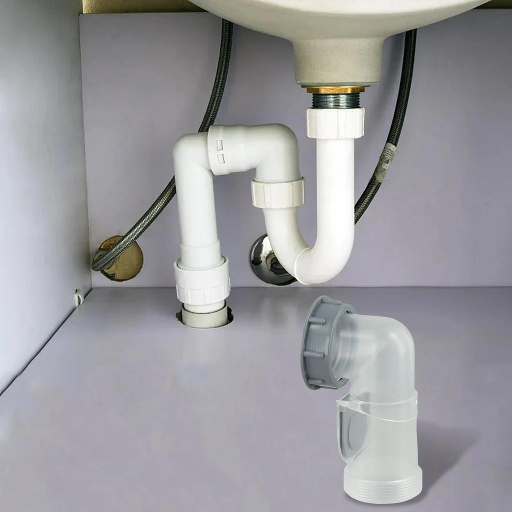 Kitchen Drain Valve Anti-odor Check Valve Plumbing Repairs Plumbing Solution Transparent Gray Bending Head Design PP Material