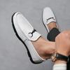Comfortable Men's Casual Leather Shoes with Soft Soles, Breathable Men's Shoes, Lazy Bean Shoes, Versatile Casual Leather Shoes
