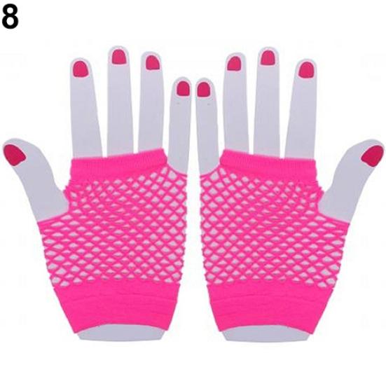 

Леди эластичный танцевальный костюм танцевальная вечеринка без пальцев в сетку полые перчатки 11 cm розы красного