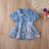 Sommer Prinzessin Denim Jean Kleid Kind Baby Party Hochzeit Festzug Kleider Kleidung
