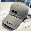 Embroidered Letter Baseball Cap With Sun Protection For Casual Outdoor Wear