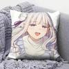 Re Zero Infinity Emilia Cute Anime GGirl  Pillow Covers Home Sofa Cushion Covers and Aecorative Custom