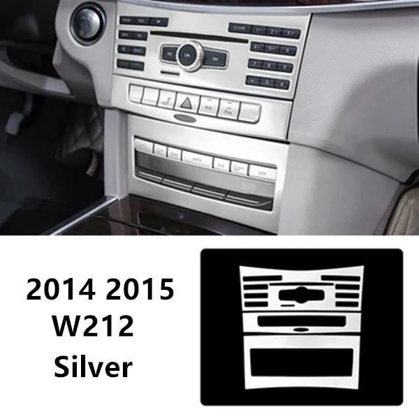

Car Accessories Center Console CD Panel Frame Trim For Mercedes Benz E Class W212 2014-2015 Air Conditioning Button Cover срібний