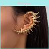 Punk Alloy Geometric Earrings No Piercing For Women Spring 2024 Fashion Jewelry