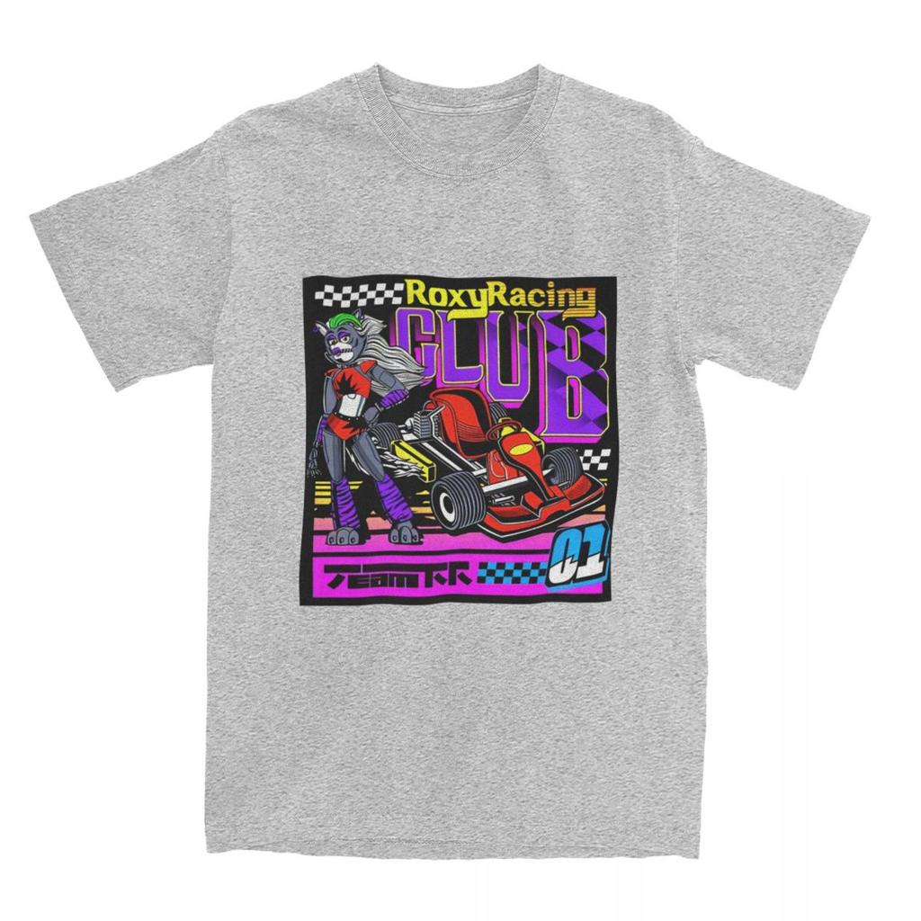 RoxyRacing Club T Shirt Unisex Cotton Tops Leisure FNAF Roxanne Wolf Round Neck Short Sleeve