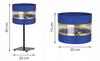 Night Table Lamp, Elegant Gold Lampshade, 20 Cm