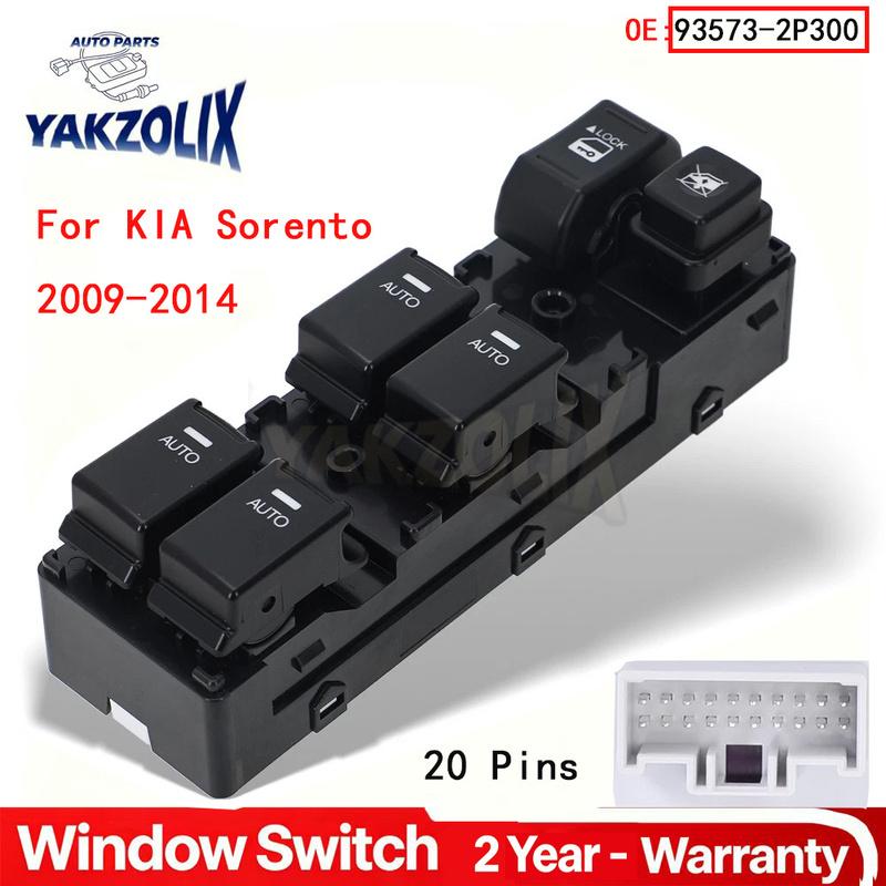 For KIA Sorento 2009 - 2014 Left Hand Driver Electric Power Window Switch Lifter Control Button Car Accessories 93573-2P300