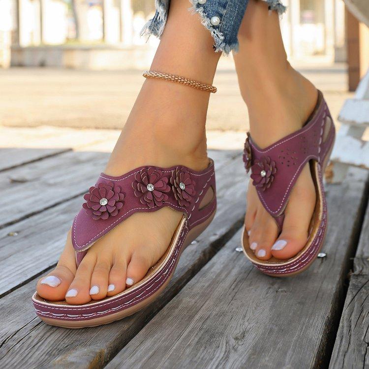 Altın Tokalı Aksesuarlı Şık Kadın Siyah Platform Sandalet - Rahat Slip-On Dayanıklı PU Kaplama İç Taban Günlük Giyim için, Bayan Sandalet