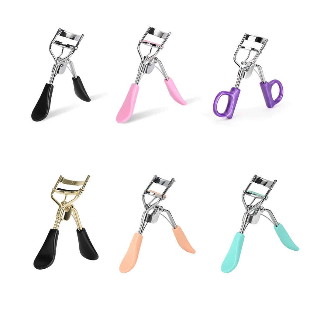 Women Eyelash Curler Handheld Replacement Solid Color Fashionable Ergonomic Nonslip Girls Ladies Makeup Tool Accessories