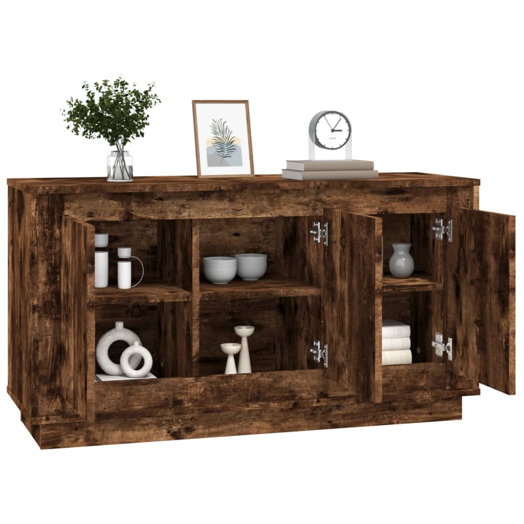 vidaXL Sideboard Räuchereiche 102x35x55 cm Holzwerkstoff