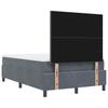 Box Spring Bed with Headboard Dark Gray 190 x 120 cm Velvet