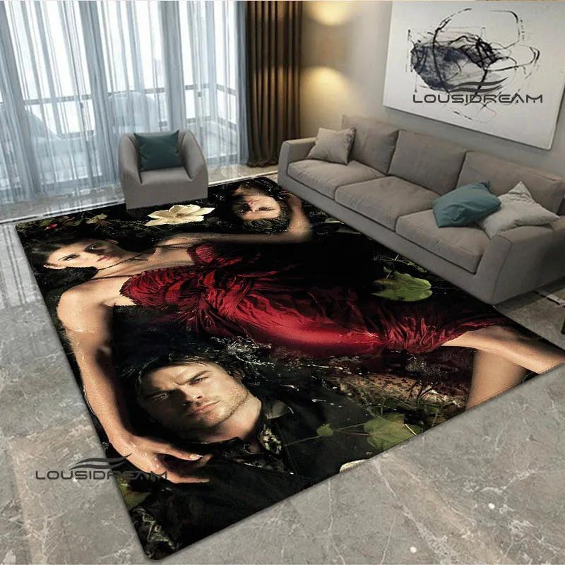 The Vampire Diaries Damon salvatore print carpet Yoga mat area rug room decor door mat Non -slip carpet kawaii rug Birthday Gift
