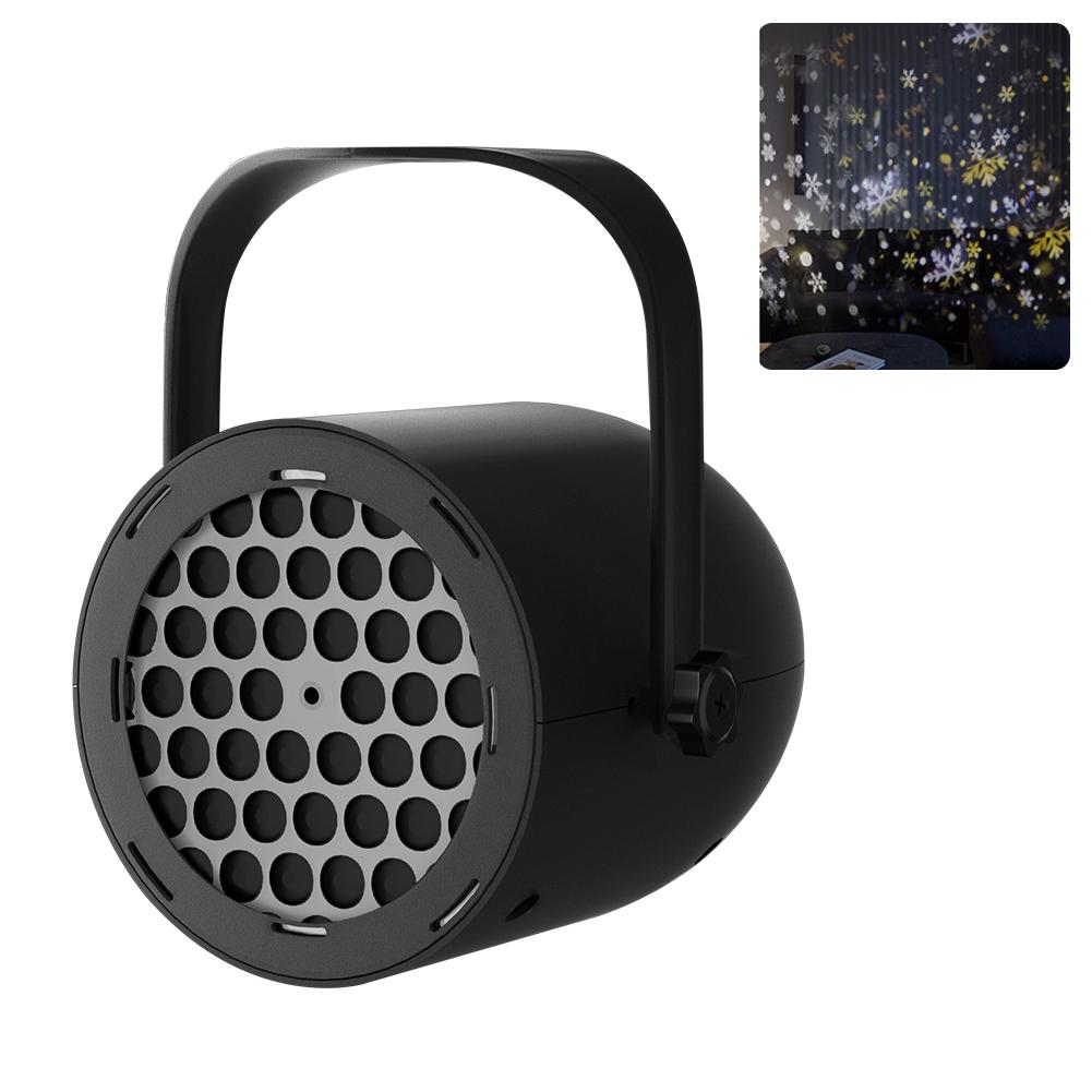 Schneeflocken Weihnachts Projektor, USB-betriebene rotierende Weihnachts Muster LED Bühnenlichter, Außen Nachtbeleuchtung Festival Deko