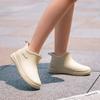 Modische kurze Mädchen-Regenstiefel, niedrig geschnitten, wasserdichte Schuhe, Küchen-Niedrigrohr-Gummischuhe, Autowasch-Wasserschuhe, Regenstiefel mit Plus-Baumwolle