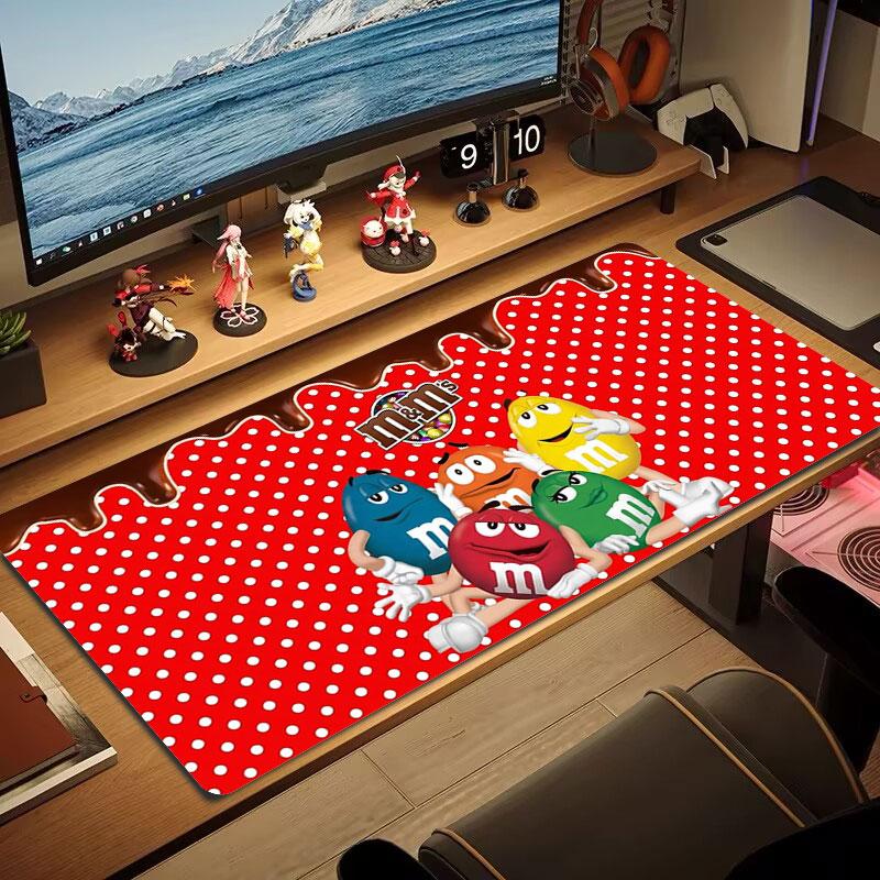 M&M's Large Size Mouse Pad Large Gaming Table Cushion Non-slip Laptop Tablet Big Mousepad XXL Mat Mini PC Playmat With Lock edge