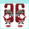 Door Handle Christmas Hanger Decorations With Cartoon Santa Design Claus