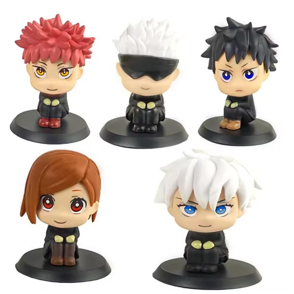 Anime Cute Fushiguro Toji Jujutsu Kaisen Figure Gojo Satoru Action Figure Q Version Doll Geto Suguru Statue 10cm PVC Model Toy