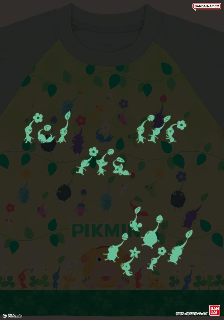 Kaitak Family Pikmin Kids' Light-Up Pajamas with Rings, Short Sleeves, and Shorts, Summer, Sizes 120cm, 130cm, and 140cm (140cm, Gray)