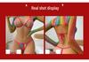 Plus Size Rainbow Festival Fishnet Lingerie Set with Long Sleeves and Open Back
