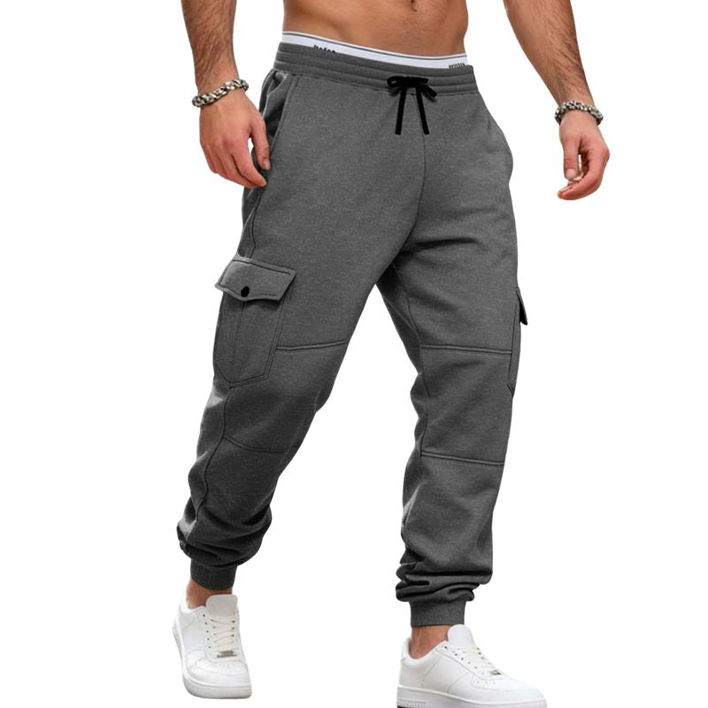 Men's Joggers Pants Loose Drawstring Long Pants Men Multi-pocket Sweatpants Casual Cargo Trousers for Men Fitness