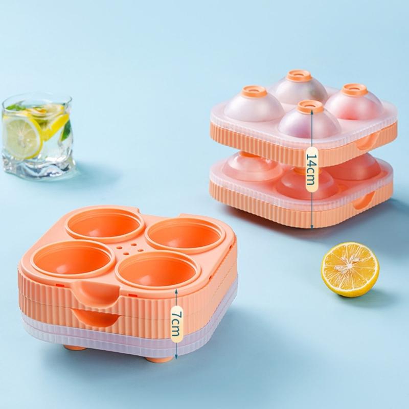 Round Shaped Ice Cube Moulds Ice Cube Trays Kitchen Hand Making Tools Ice Cube Maker for Chilling Whiskey Beverages
