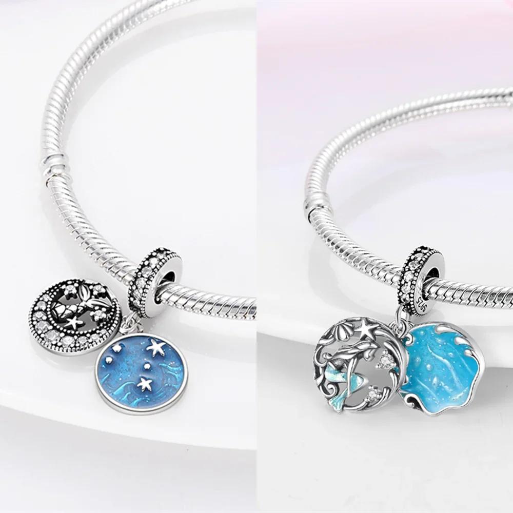 Copper Ocean World Series Sea Turtle Starfish Little Crab Octopus Charms Bead Fit Bracelet Diy Jewelry