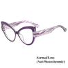 Vintage Large Frame Cat Eye Photochromic Reading Glasses Gradient Frame Senior Sense of Presbyopia UV Protection Glasses