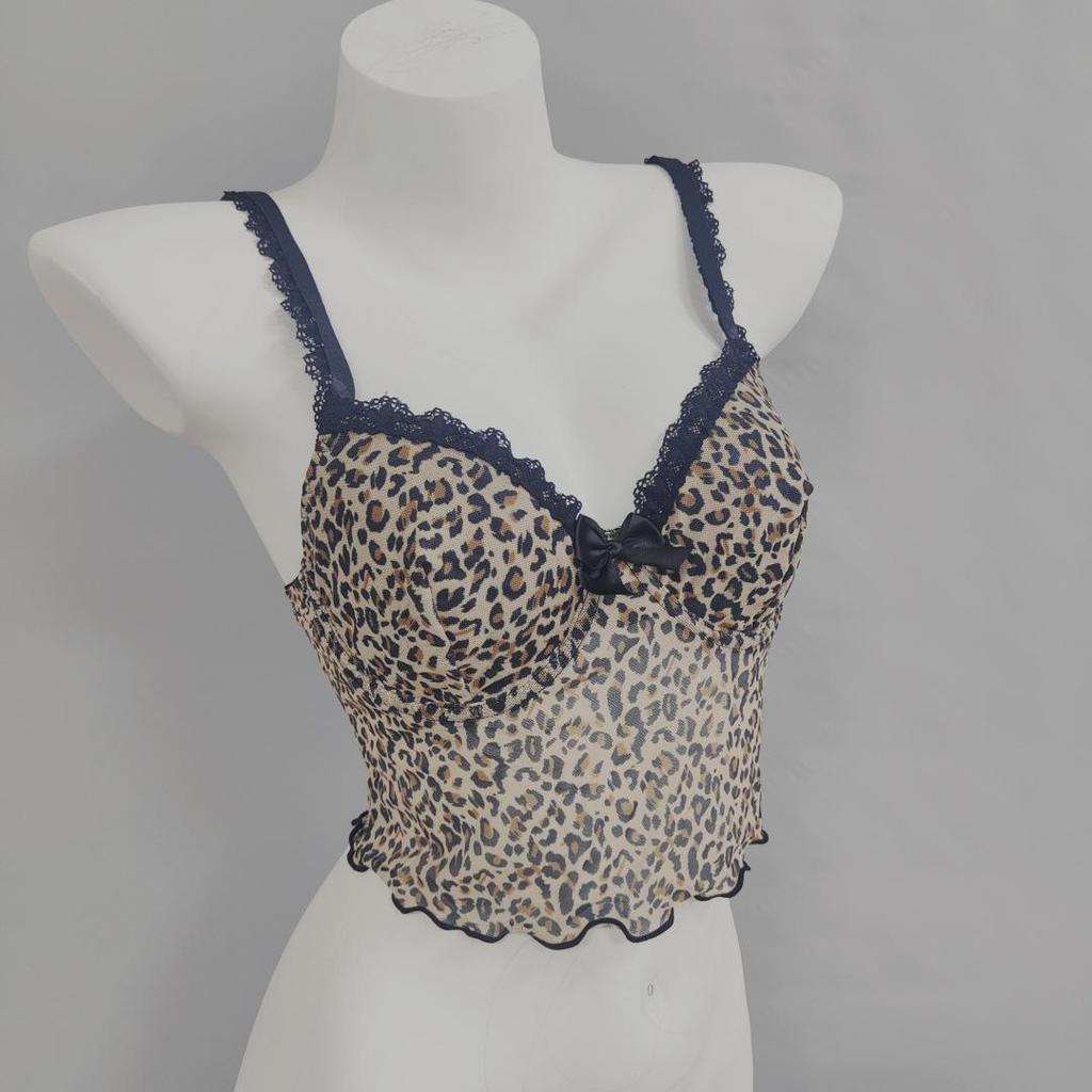 Sexy Leopard Print Slim Fit Women's Sling Top - European & American Style