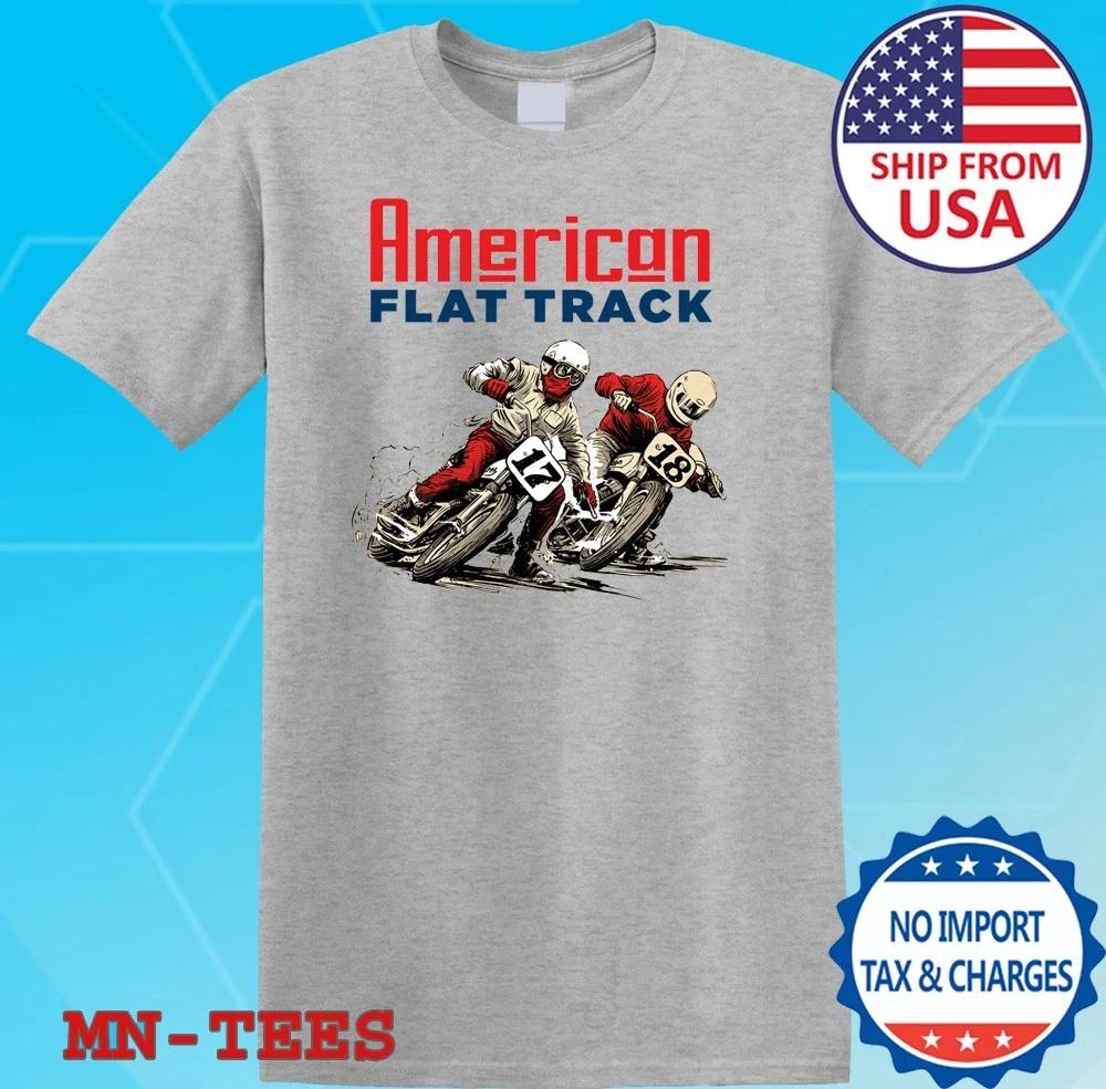 AMA American Flat Track Motocross Grey Size S-5XL 2XL