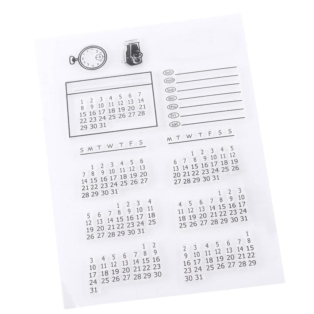 Transparent Klarer Silikonstempel Siegel für Scrapbooking Fotoalbum Dekorativer Kalender