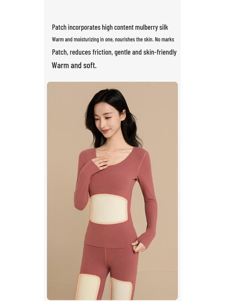 Ovieze Termisk Fleece Set: Unisex Sömlös Varm Överdel & Underdel för Vinter