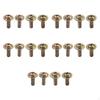 20 Peças Parafusos de Lugs de Bateria, Lugs de Caixa, Parafusos de Montagem, Metal, Peça de Bateria para Substituição de Acessório