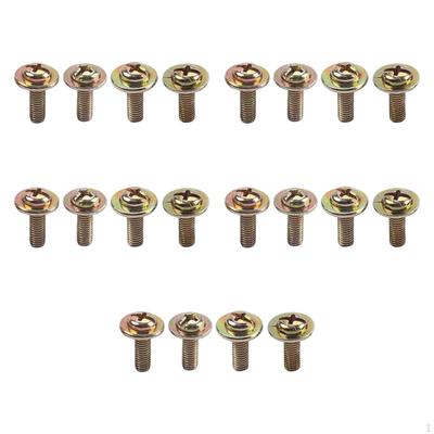 20Pcs Drum Lug Screws Snare Lugs,Mounting Screws,Metal,Drum Part for Accessory Replacement