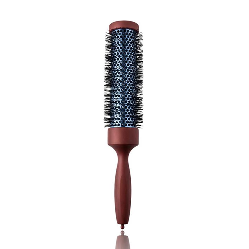 /Kuz/Long Handle Heat Resistant Ceramic Round Hair Brush For Blow Dry Curling Straight Hair Salon Styling Tool