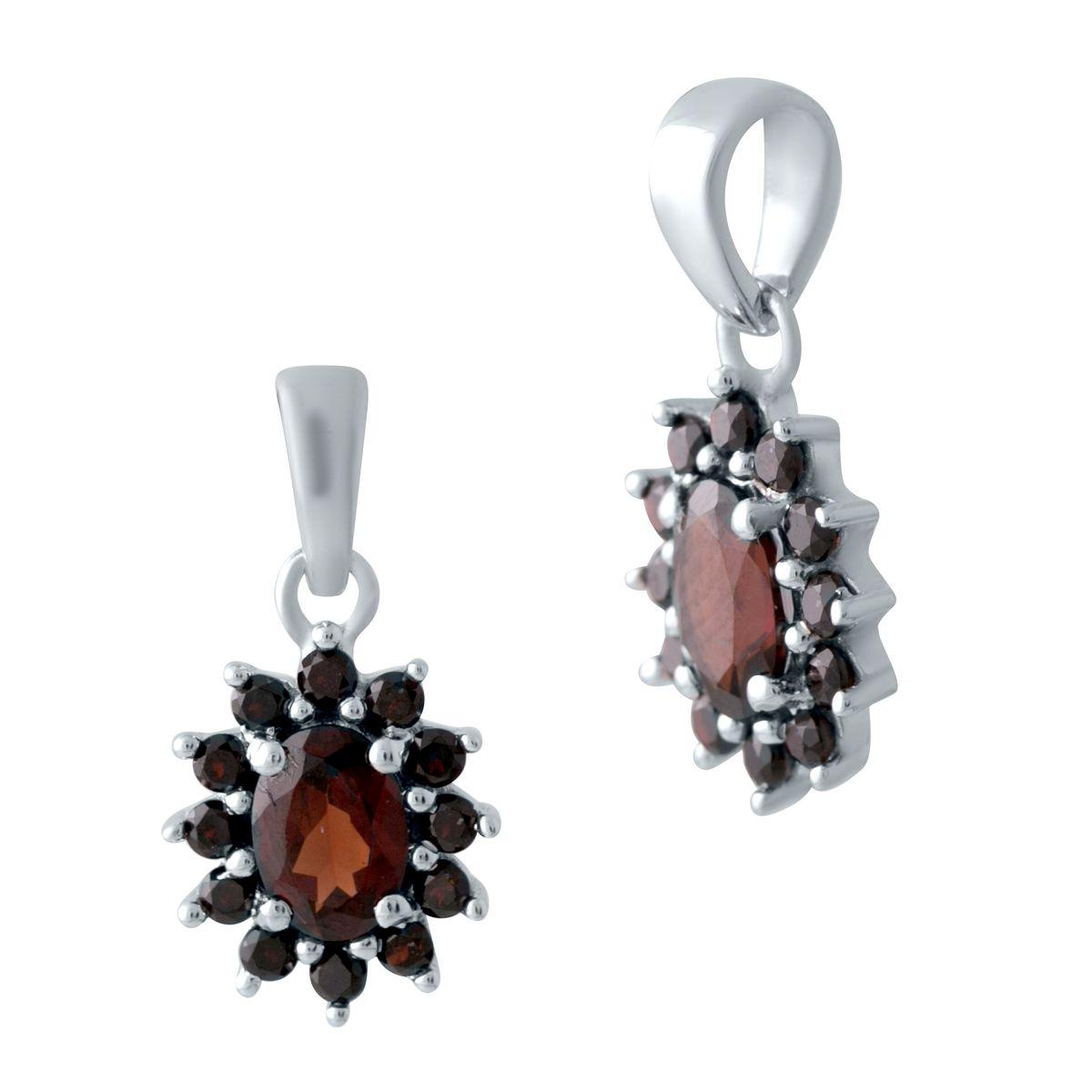 

Срібна підвіска з гранатом 1.364ct (2034995) темні цукерки apple червоний колір