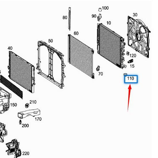 Mercedes-Benz GLK W204 Rubber Support (0995040212)