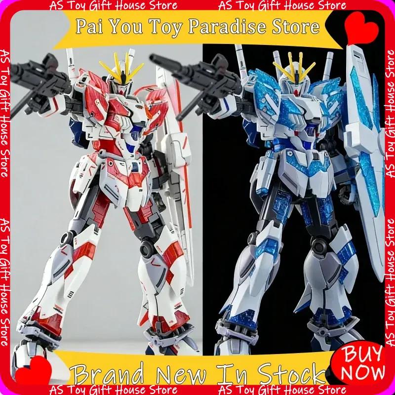 Hg 1144 Rx-9C Narrative Gunpla C-Packs Assembly Model Kit Blue Awakening Ver. Action Figure With Water Decals Anime Mecha Gift