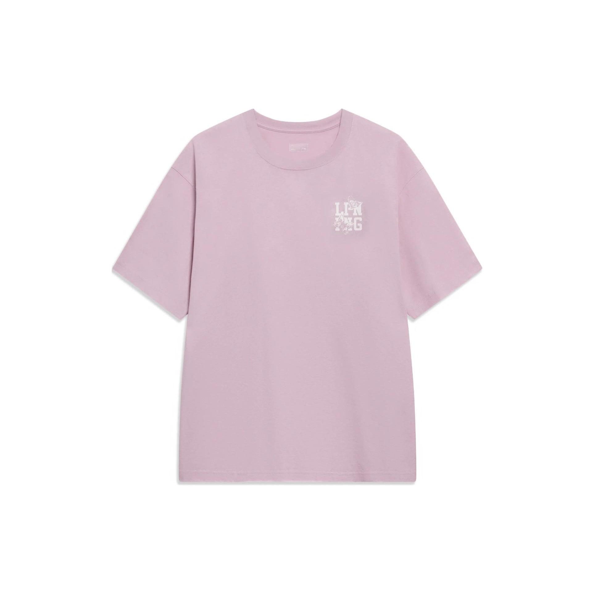 Li-Ning Chinese Culture Butterfly Graphic T-shirt Pink Men s AHST203-5 XL