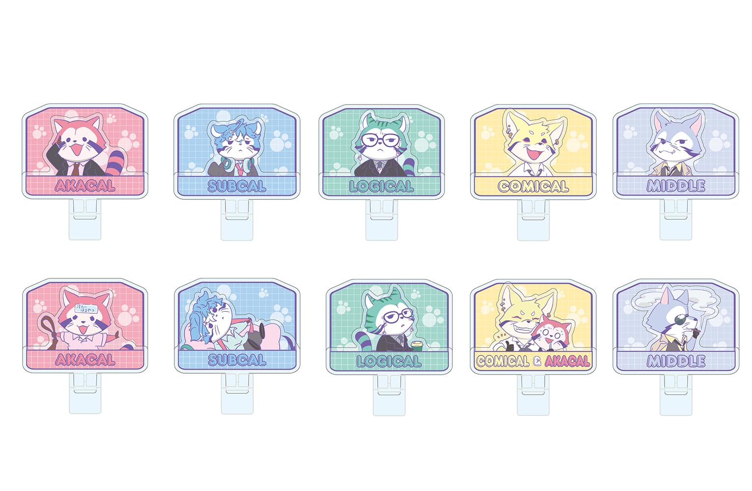 

Енот Карукарудан Торговый Акриловый Стенд Клипсы Коробка 10 Штук