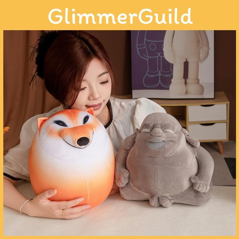 Buddha Dog Creative Head Plush Doll Pillow For Room Decoration And Gifts