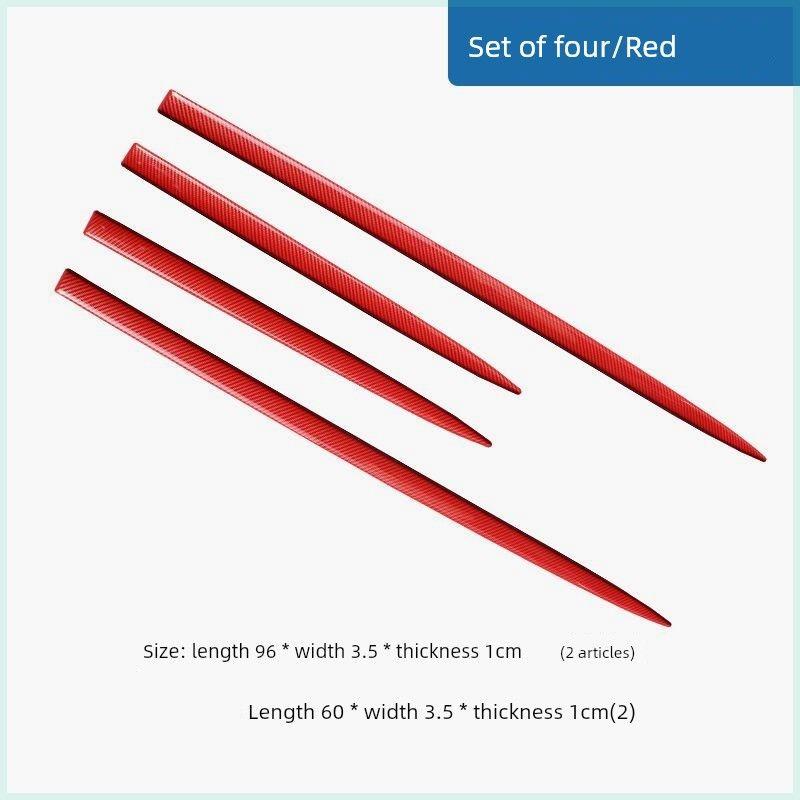 

Automobile Anti-Collision Bars Car Door Anti-Scratch Rub Sticker Car Body Door Protection Decorative Strip Carbon Fiber Highlight Strip ABS Stickers [Body Trim Strip] Red